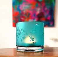 tealight - aqua - organic
